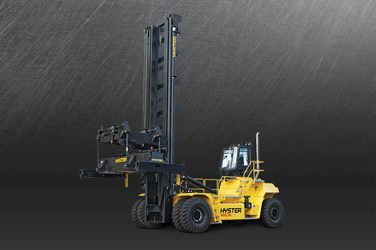 The Hyster® laden container handler delivers unmatched first row box-rates
