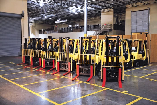 A Hyster lift truck fleet