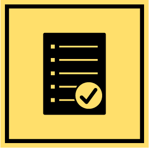 Checklist icon for rigorous testing
