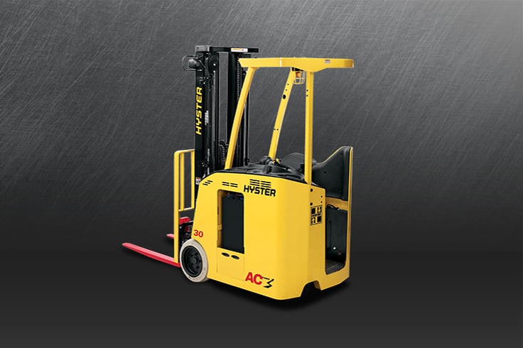 Electric Three Wheel Stand-Up Forklift | Lift Capacity 3000-4000Lbs | Hyster